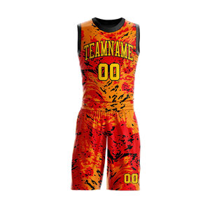 Ensemble de maillot de basket-ball par sublimation, sans manches, en polyester respirant, maillot de basket-ball réversible pour hommes, service OEM - Product Image 1