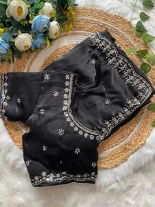 Sari en soie douce de qualité supérieure ethnique Nouveau classique Designer traditionnel Vêtements de mariage pour femmes indiennes exclusives Sari pour filles - Product Image 2