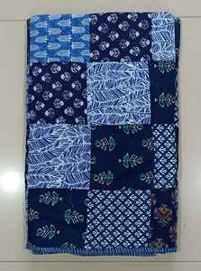 Custom Made Recycled Patchwork Reversible <b>Quilts</b> Made From <b>Old</b> Recycled Cotton Textile Waste Ideal for Home Furnishing Stores - Product Image 3