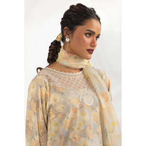 Conjunto de Traje de 3 Piezas para Mujer, Estampado en Cambray con Detalle Bordado IPSTD-77175 - Product Image 3