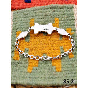 Southwest Style Emerald Valley & White Water <b>Bracelet</b> Handmade with Turquoise and Sterling Silver Flower Pattern - Product Image 4