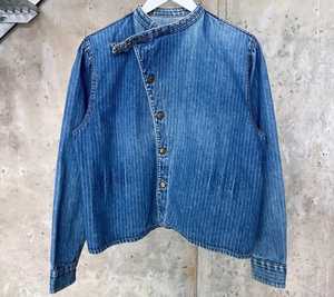 Veste en jean personnalisée de haute qualité pour hommes Streetwear vintage avec broderie bouton décoration motif imprimé décontracté formel hiver - Product Image 5