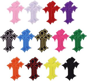 Écussons croisés multicolores à repasser et à coudre pour vêtements, chapeaux, jeans et accessoires Écussons brodés pour décoration de bricolage, 26 pièces - Product Image 1