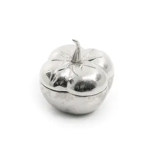 กล่องขนมแต่งงานที่มีสไตล์ในการออกแบบเครื่องเงินอลูมิเนียมเหมาะสำหรับขนมช็อคโกแลตและการแสดงที่หรูหราในโรงแรมและบ้าน - Product Image 2