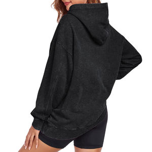 Sweats à capuche pour femmes délavés-Look décontracté élégant, confortable et polyvalent, idéal pour la mode décontractée, service OEM disponible - Product Image 2