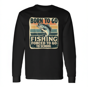 Camiseta de Manga Larga Born to Go Fishing para Jóvenes y Niños Pequeños, Artículo Promocional para Niños en Edad Escolar - Product Image 2