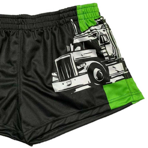 High Quality <b>Polyester</b> Rugby Footy <b>Shorts</b> Printed Breathable Zipper Pocket Casual Solid Design Digital Customizable Logo - Product Image 3