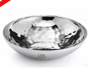 Bol de service de fruits secs en aluminium en métal de forme ronde au look royal pour restaurant et bar d'hôtel - Product Image 4