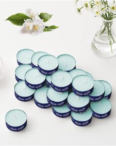เทียนแก้วลายดอกไม้พร้อมฐานแก้วและฝาโลหะมีกลิ่นหอมดอกมะลิสีขาว - Product Image 4