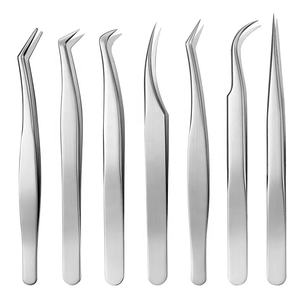 Juego de pinzas para pestañas de acero inoxidable, herramienta para cejas precisa y duradera - Product Image 2