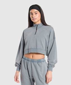 Stylish and Comfortable Womens Custom Turtleneck Crop Hoodie <b>Sweatshirt</b> <b>Long</b> Sleeves Drop Shoulder Hoodie Jacket for Unique Look - Product Image 2