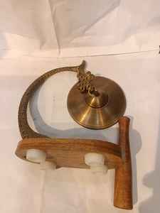 Design de luxe fait à la main décoratif plaqué or finition église cloche grande tenture murale en laiton cloche - Product Image 6