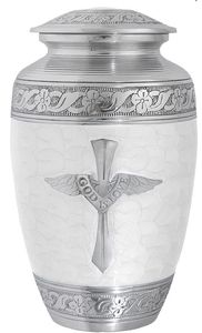 Meilleures ventes Urnes de crémation antiques en aluminium blanc CO au design moderne faites à la main pour les cendres humaines avec capacité personnalisée - Product Image 2