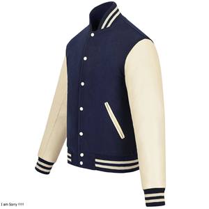 Personalizado nuevos hombres básicos de cuero carta hombre béisbol Varsity chaqueta bombardero prendas de vestir béisbol Letterman Varisty chaqueta - Product Image 6