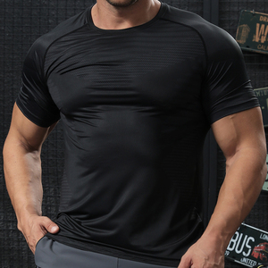 T-shirts de gymnastique pour hommes séchage rapide à manches courtes respirant extensible Streetwear haute qualité en vrac vente en gros conception vierge - Product Image 4