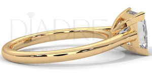 Anillo Solitario de Plata de Ley 925 con Moissanita de Corte Princesa de 2.00 CT, Joyería de Lujo, Venta al por Mayor, Anillos de Moda Personalizados para Fiestas - Product Image 4