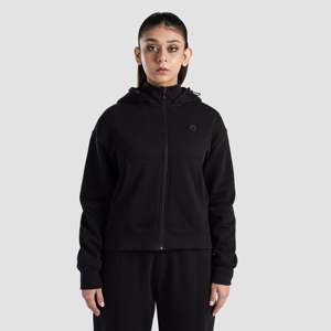Sweat à capuche zippé noir automne Hyper Flex en tissu tricoté respirant pour l'entraînement - Product Image 1