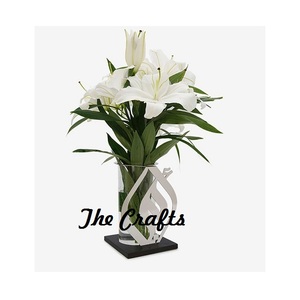 Jarrón de flores artificiales de color plateado y aluminio, florero de tamaño y forma personalizados para decoración para sala de estar - Product Image 4