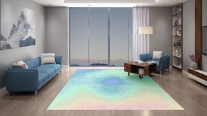 Conjunto de alfombras de estilo persa de lana anudada a mano con corte Premium, patrón abstracto, Alfombra de lujo ecológica para mascotas - Product Image 3