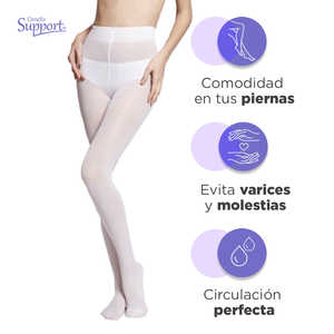 Collant a Compressione Media Trasparenti Opachi Taglie XL Plus Lunghezza Lunga per Ragazze Modello 830 in Spandex Tinta Unita o Stampato - Product Image 3