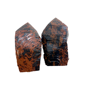 Piedra Base de corte de punto de obsidiana de caoba natural de alta calidad Material de piedra rugosa pulida de alta calidad Punto de piedra cruda - Product Image 3