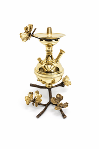 Cachimba de Mesa con Acabado de Laca y Latón Egipcio Hecha a Mano con Diseño de Mariposa |   Shisha Árabe Decorativa de Lujo - Product Image 6