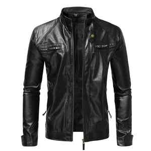Nouvelle marque hommes veste printemps automne veste en cuir souple pour hommes mode vêtements manches longues dernier style vestes - Product Image 4