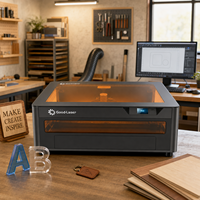 Graveur et découpeur laser CO2 de bureau Zetok, précision de 0,01 mm, zone de travail de 520x315 mm, puissance de refroidissement de 20-40 W, épaisseur de 10 mm