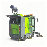 Hocheffiziente 4-Rad-Aufsitzkehrmaschine mit Pumpengetriebemotor, Batteriebetrieben für Großflächen, Industrieparks und Logistik