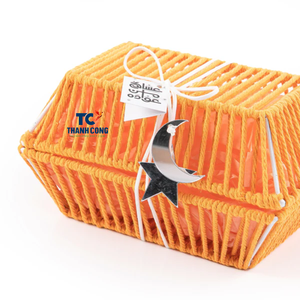 Tendance chaude coloré accrocheur en osier jonc de mer boîte panier pour Ramadan coffrets cadeaux décoration de vacances Ramadan Eid cadeau - Product Image 2