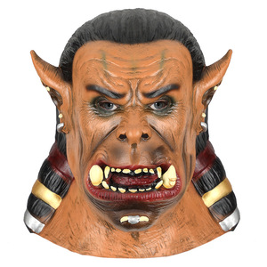 Masque de <span class=keywords><strong>casque</strong></span> en latex <span class=keywords><strong>HLC</strong></span> fourni par le fabricant, masque intégral réaliste effrayant pour personnage de film, accessoire de cosplay pour fête d'Halloween, vente en gros - Product Image 1