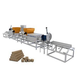Maquinaria de bloques de paletas de madera Máquina de bloques de paletas de doble cabezal con 4 salidas - Product Image 1