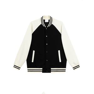 Veste d'université populaire pour hommes, ample et décontractée, design à blocs de couleurs, manteau zippé pour hommes, veste de baseball universitaire pour hommes - Product Image 2