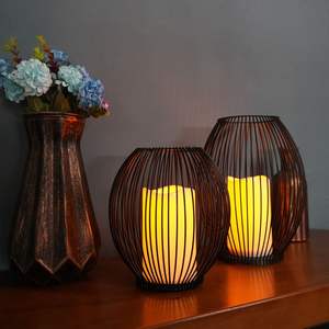 เชิงเทียนโลหะดีไซน์ใหม่ รูปทรงกรง ปี 2026 สำหรับตกแต่งบ้าน ผลิตด้วยมือ รับสั่งทำ  ส่งออกจากอินเดีย - Product Image 3