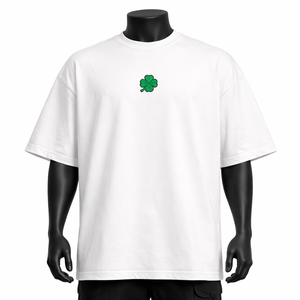 เสื้อยืดโอเวอร์ไซส์สีขาวสำหรับผู้ชาย ผ้าคอตตอนนุ่ม น้ำหนัก 230GSM พิมพ์โลโก้ได้ตามต้องการ สไตล์ลำลองแนวสตรีทแวร์ - Product Image 1