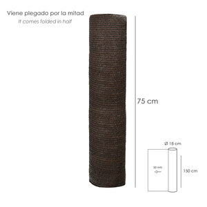 Rete Ombreggiante Marrone, Rotolo da 1,5 Metri, 50 Metri - Product Image 2