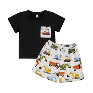 Ensemble de vêtements en tissu de coton de haute qualité pour tout-petits garçons Écologique Séchage rapide Casual Personnalisable OEM ODM Bangladesh Tendance - Product Image 1