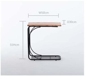 Table d'appoint en forme de C, aspect modulaire, s'adapte sous la causeuse - Product Image 4