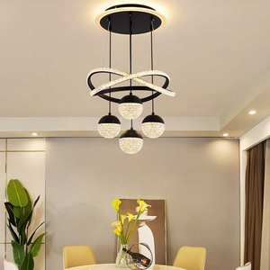 Luces colgantes para sala de estar, lámpara de techo Led, círculo acrílico, <span class=keywords><strong>Linea</strong></span>, techo, redondo, moderno, anillo Led, lámpara colgante - Product Image 6