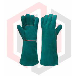 Guantes de seguridad laboral para hombres personalizados de alta calidad Guantes de soldadura de cuero hechos a medida para uso en el trabajo - Product Image 1