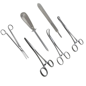 Set de Instrumentos Quirúrgicos para Toracostomía Cerrada, Kit de Inserción de Tubo de Drenaje Torácico de Acero Inoxidable con Trócar, Pinzas y Tijeras - Product Image 3