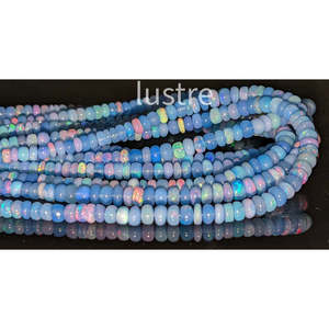 Cuentas Redondas Lisas de Ópalo Azul Tanzanita Natural, Cuentas Sueltas de Cristal Etíope, Ópalo Azul en Forma de Rondela - Product Image 2