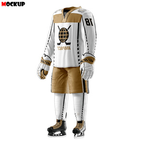 ชุดกีฬาฮอกกี้น้ำแข็งคุณภาพสูงแบบยูนิเซ็กซ์ ออกแบบเองได้ ชุดยูนิฟอร์มและเสื้อฮอกกี้น้ำแข็งแบบซับลิเมชั่นคุณภาพดีที่สุด - Product Image 4