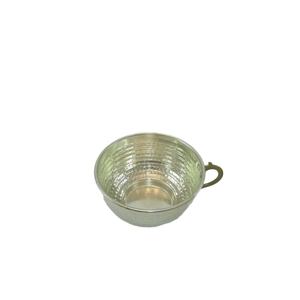 Bol à babeurre en cuivre fait main avec poignée en argent forgé, tasse traditionnelle - Product Image 1