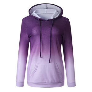 Sweat à capuche léger pour femme, imprimé personnalisé, polaire, devant OEM, vente chaude, personnalisable, écologique, respirant, hiver - Product Image 2