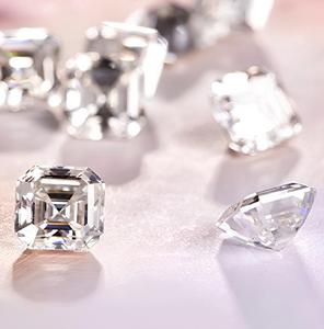 Piedra suelta de moissanita de corte Asscher de 8mm con certificado GRA, elegante Diamante de laboratorio de gemas de corte escalonado para joyería de moda minimalista - Product Image 3