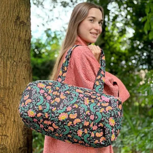 Manufacturer Handmade Quilted Cotton <b>Weekender</b> Travel <b>Bag</b> Eco-Friendly Women's Shoulder Luggage Large Fabric Duffle <b>Bag</b> - Product Image 1
