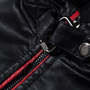 Nouveauté Veste de moto à fermeture éclair complète pour hommes Veste de moto à coupe ajustée pour hommes de marque privée - Product Image 2