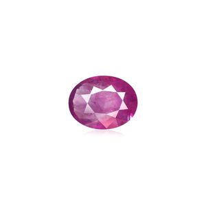 Saphir naturel rose rubis facetté de 2,36 carats, taille ovale cœur étoile, pierre précieuse de 8 mm de hauteur, diamètre du trou de 1 mm, créé en laboratoire, traité thermiquement - Product Image 1