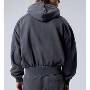 Men High Quality Cotton Thick Heavy Pullover Hoodie Custom Drop Shoulder Fleece Oversized men's hoodies - Product Image 4